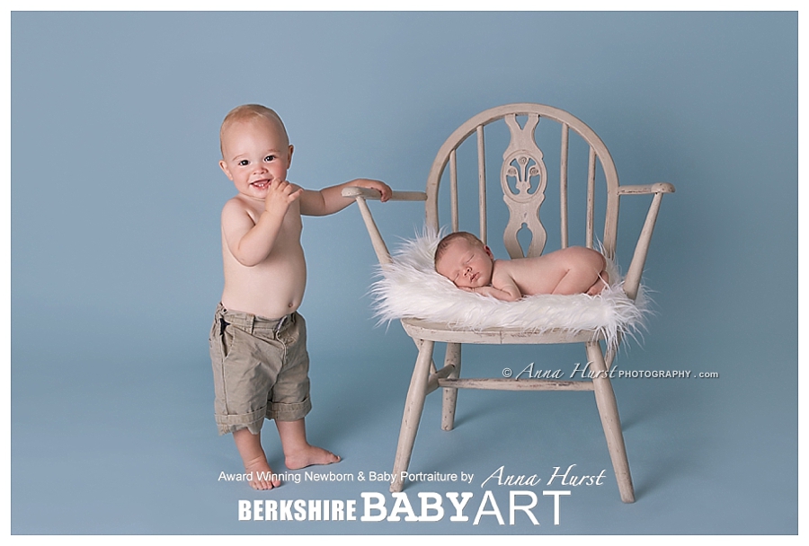 Newborn Baby Photographer Surrey| Anna Hurst Photography | Freddie 8 days old & Alfie 1 year