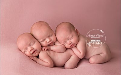 Wokingham Newborn Photographer | Triplets Emily, Eleanor, Evelyn